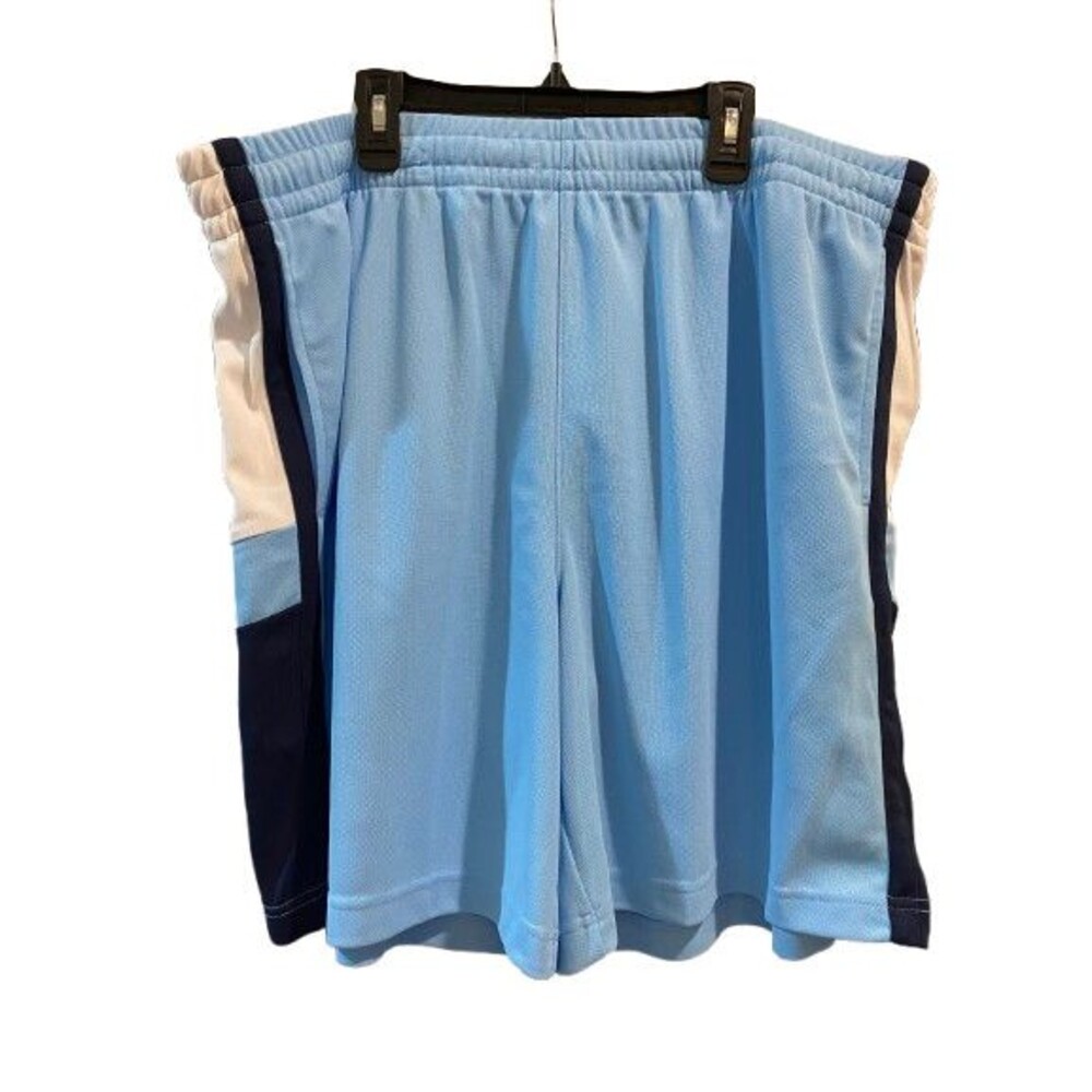 Men's 2XL Athletic Shorts 8" Xersion Quick Dry Comfort Waist Drawstring Blue NWT